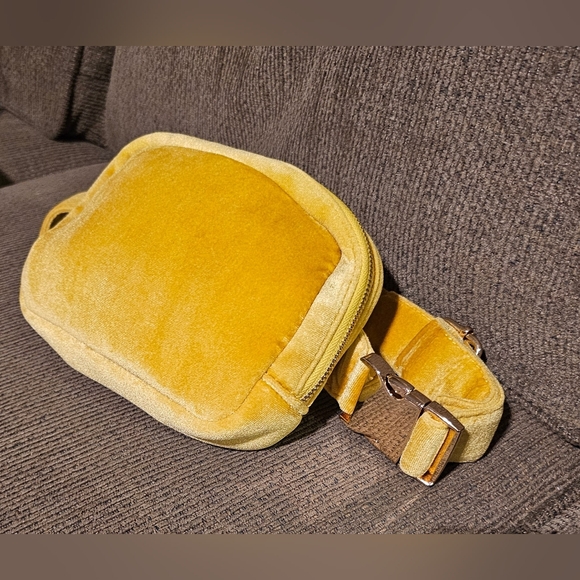 Anthropologie Handbags - Anthropologie Velet Beltbag In Mustard With Goldtone Hardware EUC